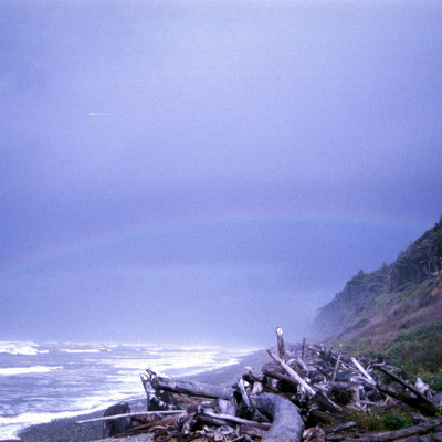 Rainbow over the Pacific Ocean